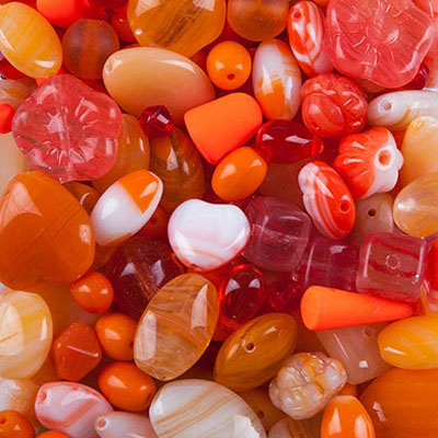 GBPM-2 - pressed glass bead mixes - orange