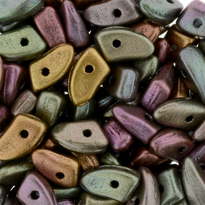 GBPR-233 - Prong beads - Crystal Violet Rainbow (matt Metallic Bronze Iris)