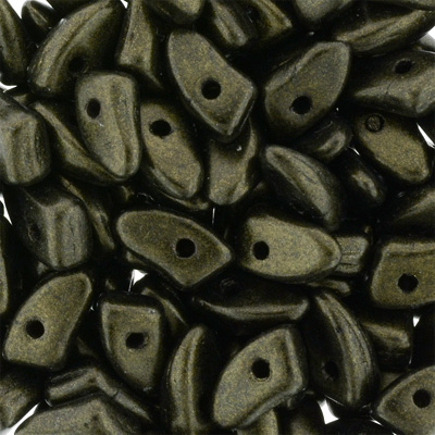 GBPR-287 - Prong beads - Metallic Suede Dk Green