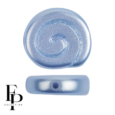 GBESNA-FPS-317 - Czech Glass Snail Beads - pastel light sapphire