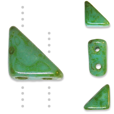 GBTGO-431 - Tango beads - turquoise green travertin