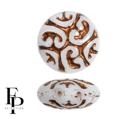 GBVCAB-FPS-952 - Czech Glass Vintage Cabochons - Brown