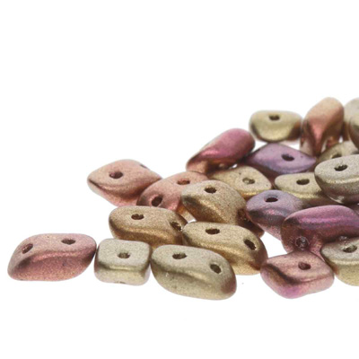 GBWAV-232 - Czech Wave Beads - crystal orange rainbow