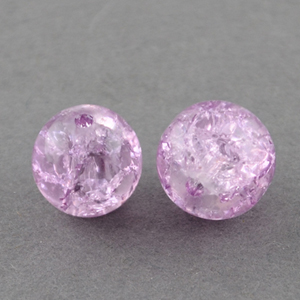 GBCR08-5 - glass crackle beads - lilac