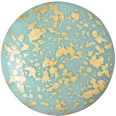 GCPP25-748 - Cabochons par Puca - opaque aqua gold splash