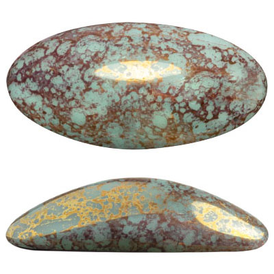 GCPP20-447 - Athos Cabochons par Puca - opaque aqua bronze