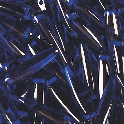 GPTH-171 - Czech Thorn Beads - transparent cobalt blue