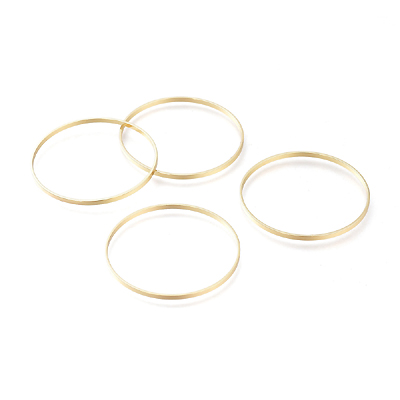 JF203-1. - Circular Brass Links or Frames - gold coloured