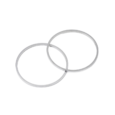 JF204-2. - Circular Brass Links or Frames - platinum plated