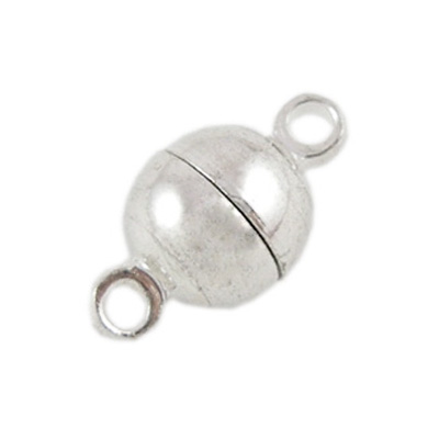JF235-2 - magnetic round clasps - silver