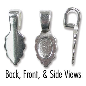 JF243-2 - bail for glass jewellery - silver