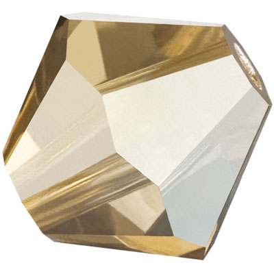 PCBIC04 CRY GLDFL2 - Preciosa crystal bicones - crystal goldflare 2x