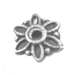 MEC77-2 - flower bead caps - silver