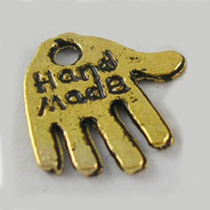 MEP41-1 - hand charm: hand made - antique gold