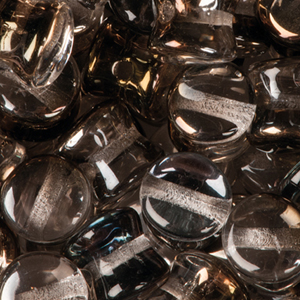 GBPLT-212 - Czech pellet pressed beads - crystal valentinite