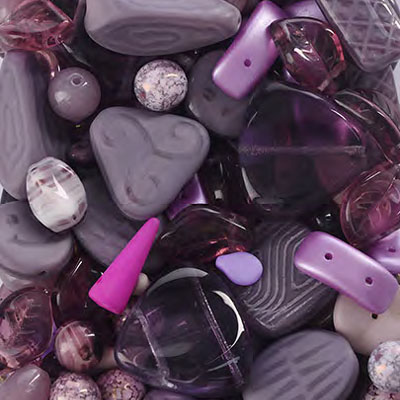 GBPM-8 - pressed glass bead mixes - purple