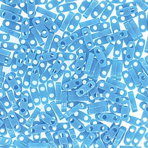 QTL413 - Miyuki Quarter Tila Beads - opaque turquoise blue