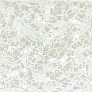 QTL420 - Miyuki Quarter Tila Beads - opaque white lustre