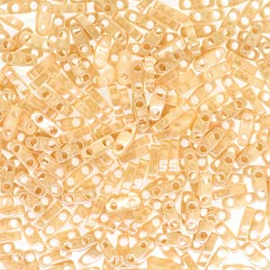 QTL593 - Miyuki Quarter Tila Beads - dark beige Ceylon