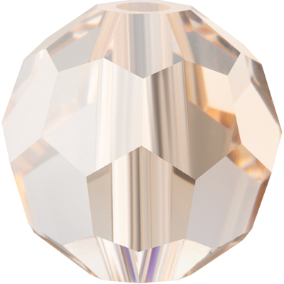 PCRFB04 CRY HON - Preciosa crystal round facetted beads - crystal honey