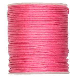 WCC-1 PK - waxed cotton cord - pink