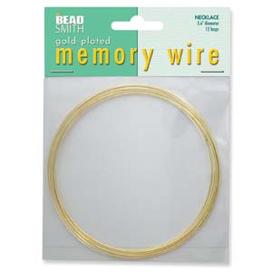 MWN-1 - memory wire necklace - gold