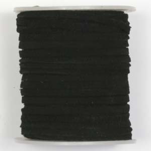 FLC BLK - flat leather cord - black