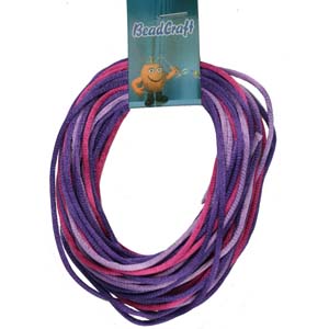 NBC-2-M2 - Nylon bead cord - purples mix