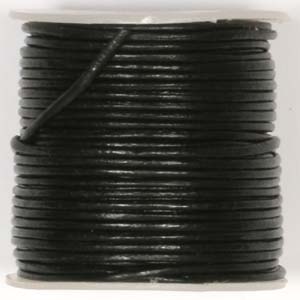 RLC-1 BLK - round leather cord - black
