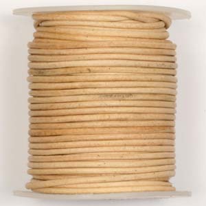 RLC-2 NAT - round leather cord - natural