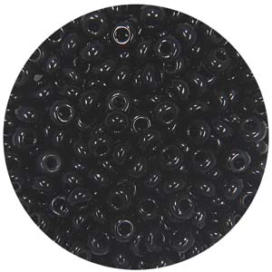 SB8-19 - Preciosa Czech seed beads - opaque black