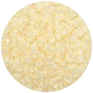 SB10-92 - Preciosa Czech seed beads - inside lined cream