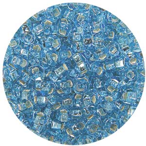 SB10-9 - Preciosa Czech seed beads - silver lined light aqua