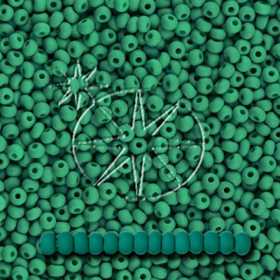 SB6-PL-17M - Preciosa Czech seed beads - PermaLux Emerald Green Matt