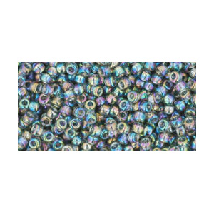 SB15JT-176B - Toho size 15 seed beads - transparent rainbow gray