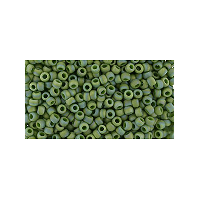SB8JT-2633F - Toho size 8 seed beads - semi-glazed rainbow clover
