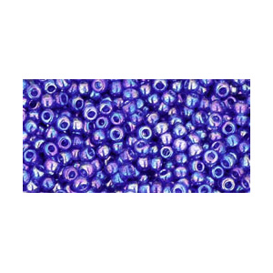SB15JT-87 - Toho size 15 seed beads - transparent rainbow cobalt