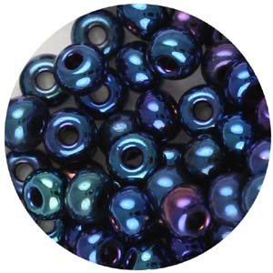 SB6-24 - Preciosa Czech seed beads - metalllic blue iris