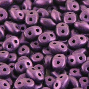 SBDUO-281 - Czech superduos - metallic suede purple
