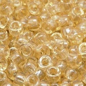 SBP8-236 - Matubo Czech size 8 seed beads - crystal orange lustre
