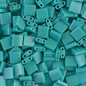 TL412 - Miyuki Tila Beads - opaque turquoise green