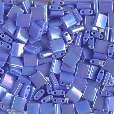 TL483 - Miyuki Tila Beads - opaque periwinkle AB