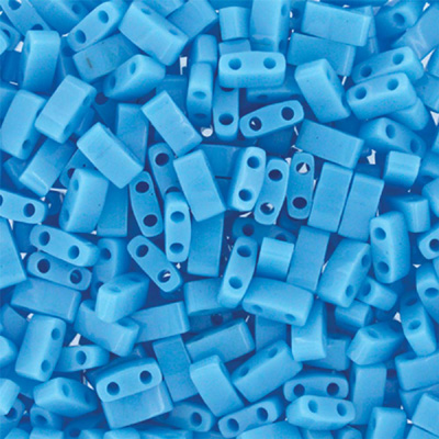 TLH413 - Miyuki Half Tila Beads - opaque turquoise blue