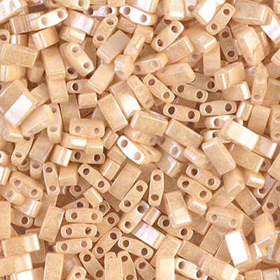 TLH593 - Miyuki Half Tila Beads - light caramel Ceylon