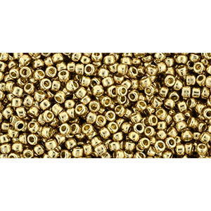 SB11JT-PF592 - Toho size 11 seed beads - permanent finish galvanized golden fleece