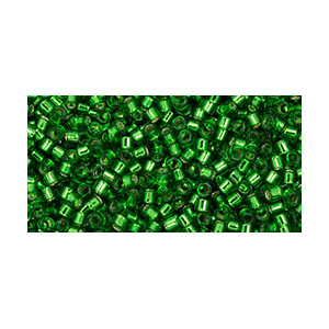 SB11JTT-27B - Toho Treasures beads - trans silver-lined grass green