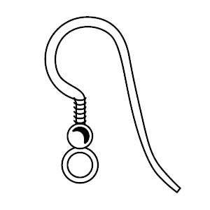 JF57V-2 - fish hooks earring wires, value range - silver plated