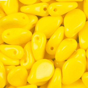GBPIP-141 - Czech pips pressed beads - opaque yellow