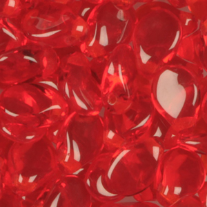 GBPIP-25 - Czech pips pressed beads - transparent red