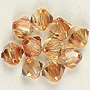 CCBIC04 149 - Czech crystal bicones - Crystal Celsian Half Coated